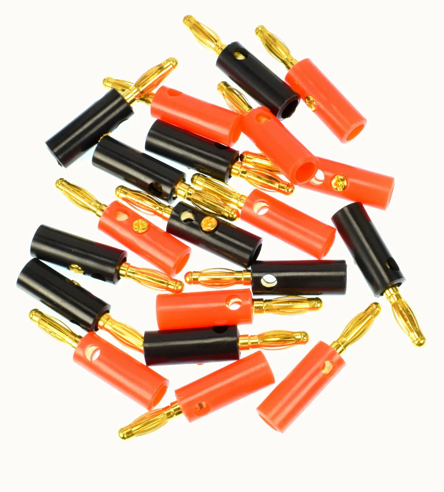 5/10 pairs AMASS Gold Plated 4.0MM Banana Plug Connector Red Black Audio Speaker Wire Cable Banana Connector Charger Adapter