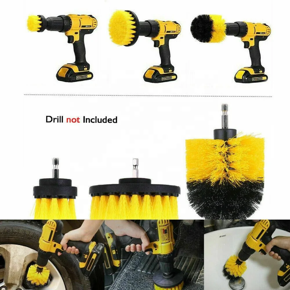 Drill Electric Brush Power Scrubber Brush Cleaning All Purpose for Bathroom Surfaces Grout Floor Tub Shower Tile Kitchen and Car