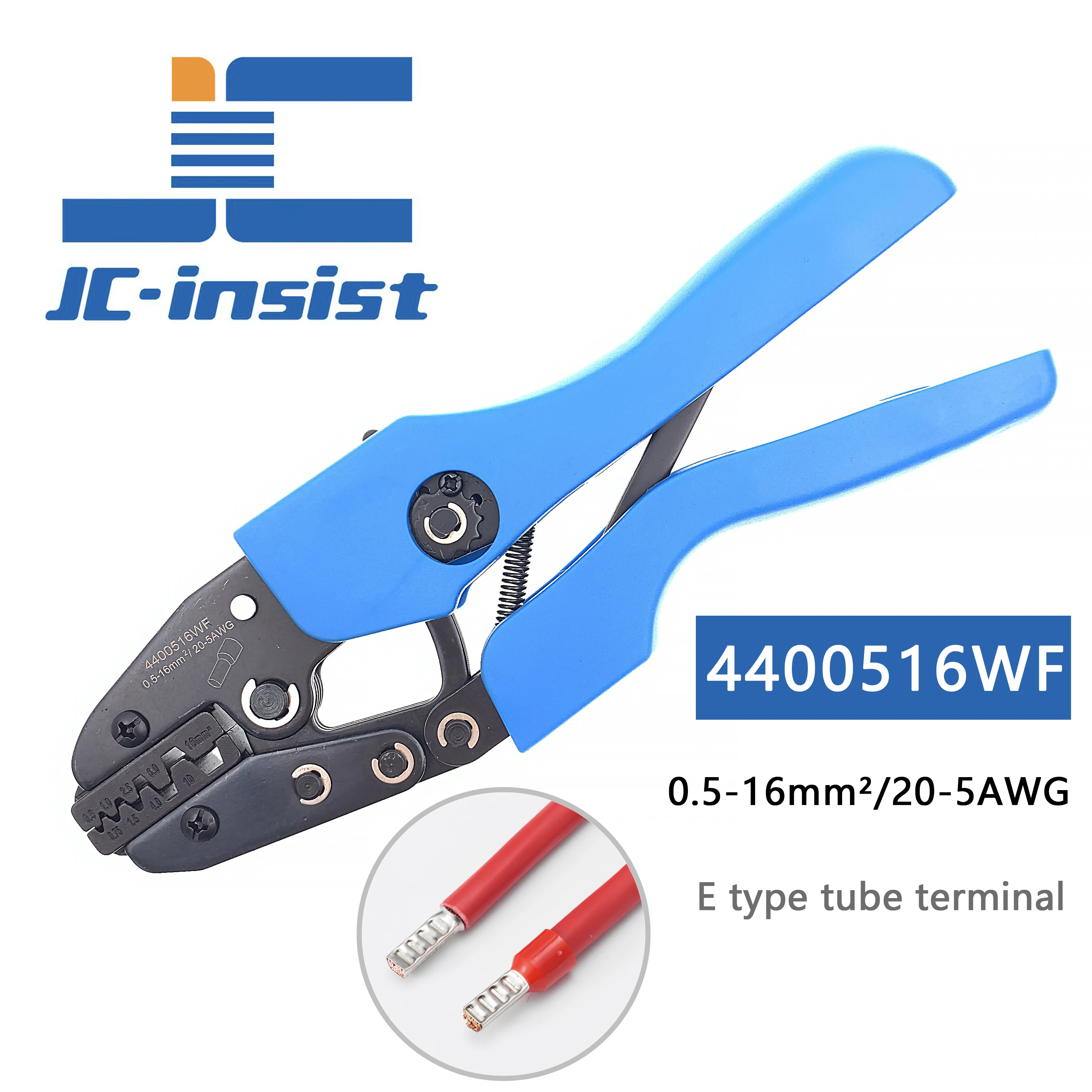 Ratchet crimping pliers for crimping insulated terminals, tubular terminals, crimping hand tools