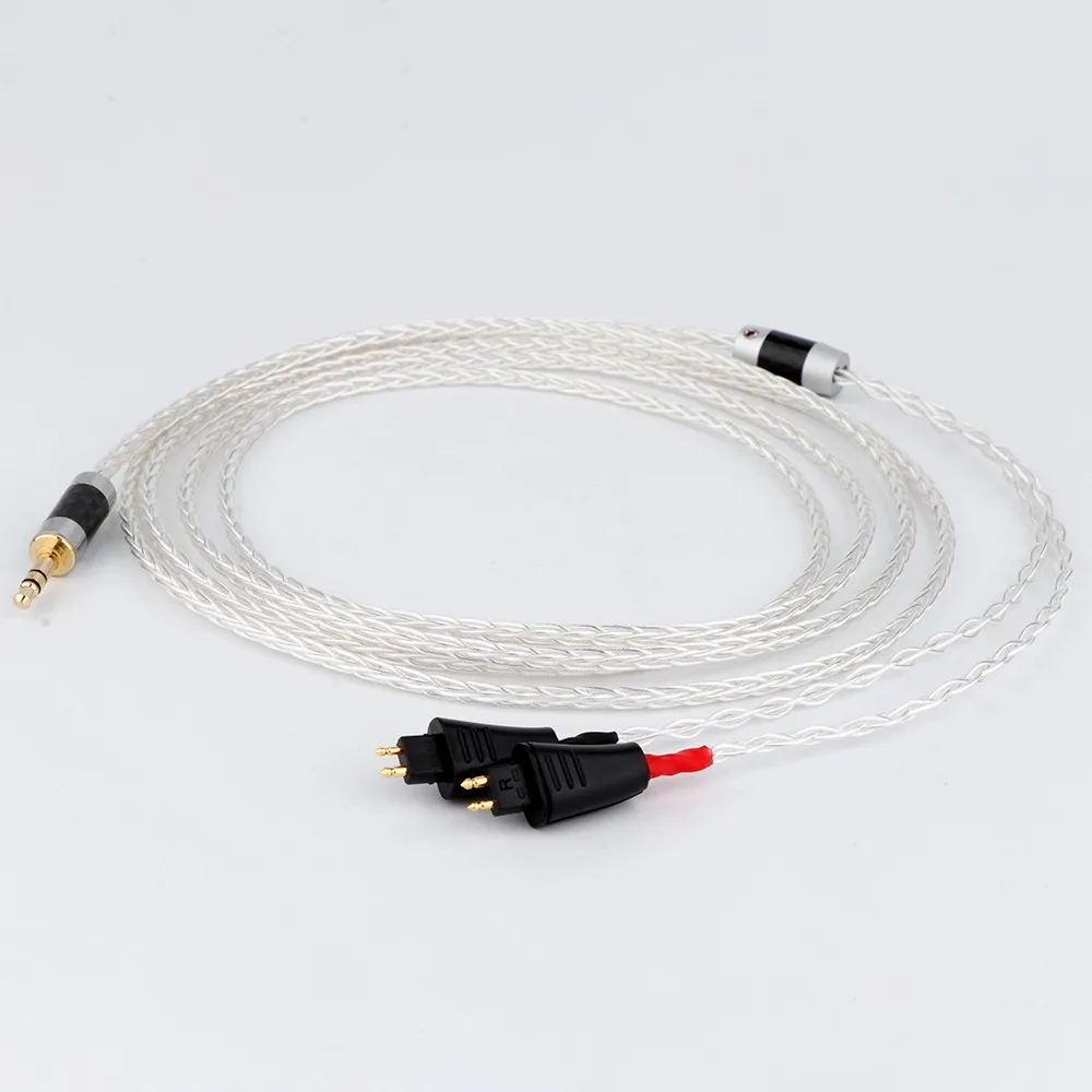 Cable de auriculares Chapado en plata para FOSTEX TH900, MKII, MK2, TH-909, TR-X00, 8 núcleos, OCC, alta calidad