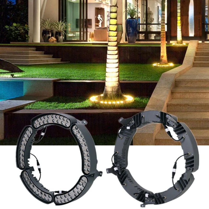 

Outdoor Landscape Lighting Led Tree Holding Light Outdoor Waterproof Colorful Projection Tree Ring Ecological Lighting 12V 24V