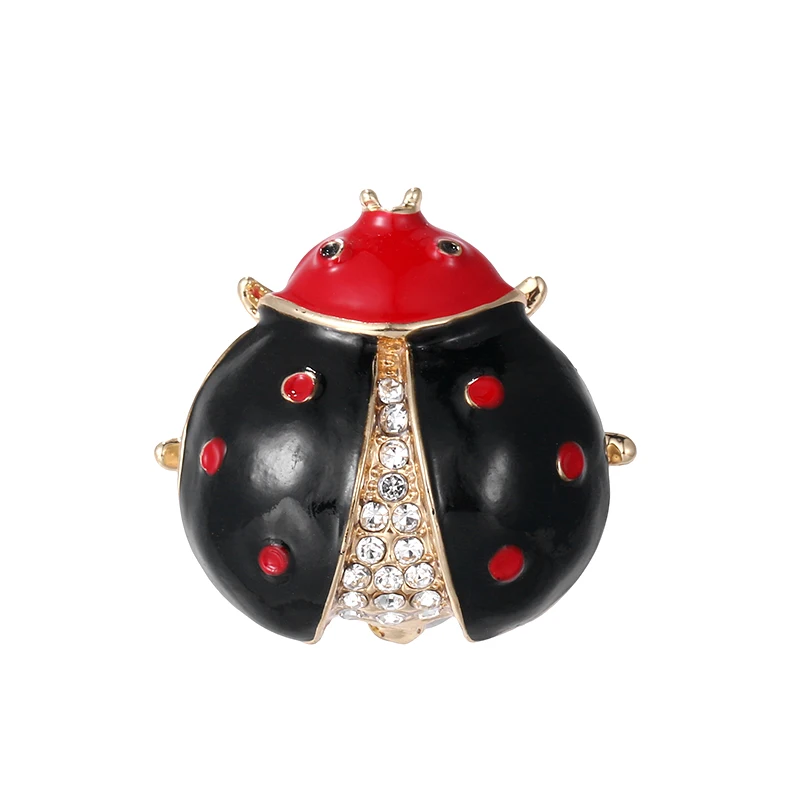 Baiduqiandu Brand New Arrival Enameled Ladybird Brooch Lapel Pins Apparel Jewelry Accessories