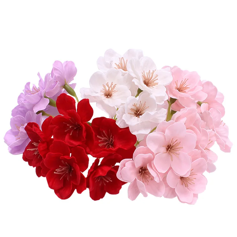 

10pcs Artificial Flower Cherry Blossom Handmade Soap Flower with Hand Gift Box Decoration Christmas Gift Bouquet Flower Soap