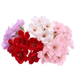 10pcs Artificial Flower Cherry Blossom Handmade Soap Flower with Hand Gift Box Decoration Christmas Gift Bouquet Flower Soap