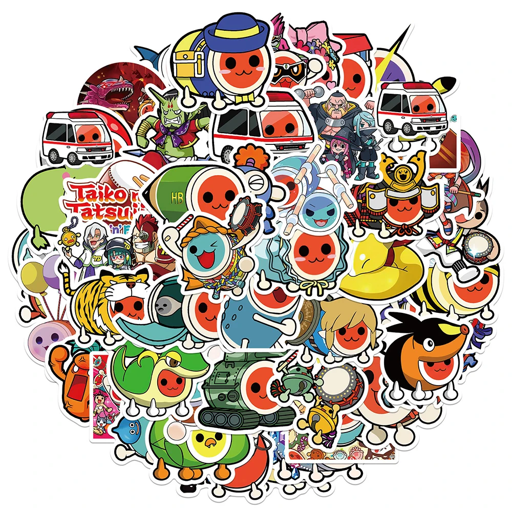 10/30/50PCS Taiko No Tatsujin Adesivi Estetici Laptop Bagagli Bottiglia di Acqua Impermeabile FAI DA TE Graffiti Decal Sticker Confezioni Giocattolo Del Capretto