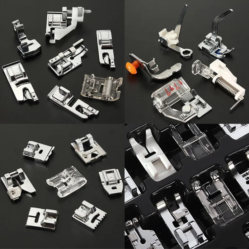 30/32/42/48/52/62 Pcs Sewing knitting crochet Domestic Machine Blind Stitch Darning Presser Foot Feet Kit Set For Brother Singer