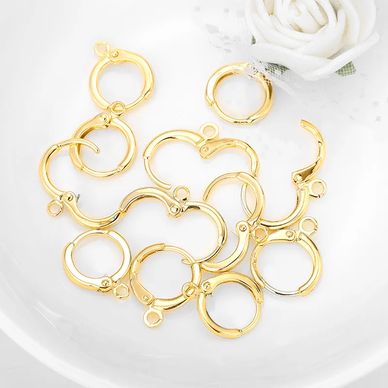 Peixin 10pcs/lot 14x12mm brass jewelry earrings hook DIY earrings handmade charm tassel earrings wholesale jewelry findings