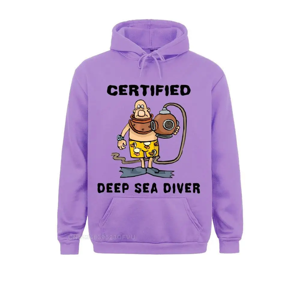 Funny Certified Deep Sea Diver Hoodie Men Scuba Dive Snorkeling Sports Diving Pure Cotton Kawaii Clothes