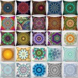 Brand New Indian Mandala Print Meditation Cushion Cases Ethnic Floral Polyester Pillows Case Livingroom Sofa Couch Throw Pillows