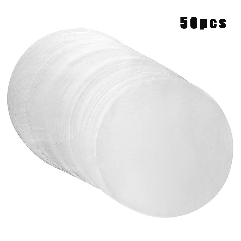 50Pcs Round Baking Paper Circle Parchment Paper Liner BBQ Oven Patty Hamburger Paper Cake Non-Stick Baking Tool Wholesale