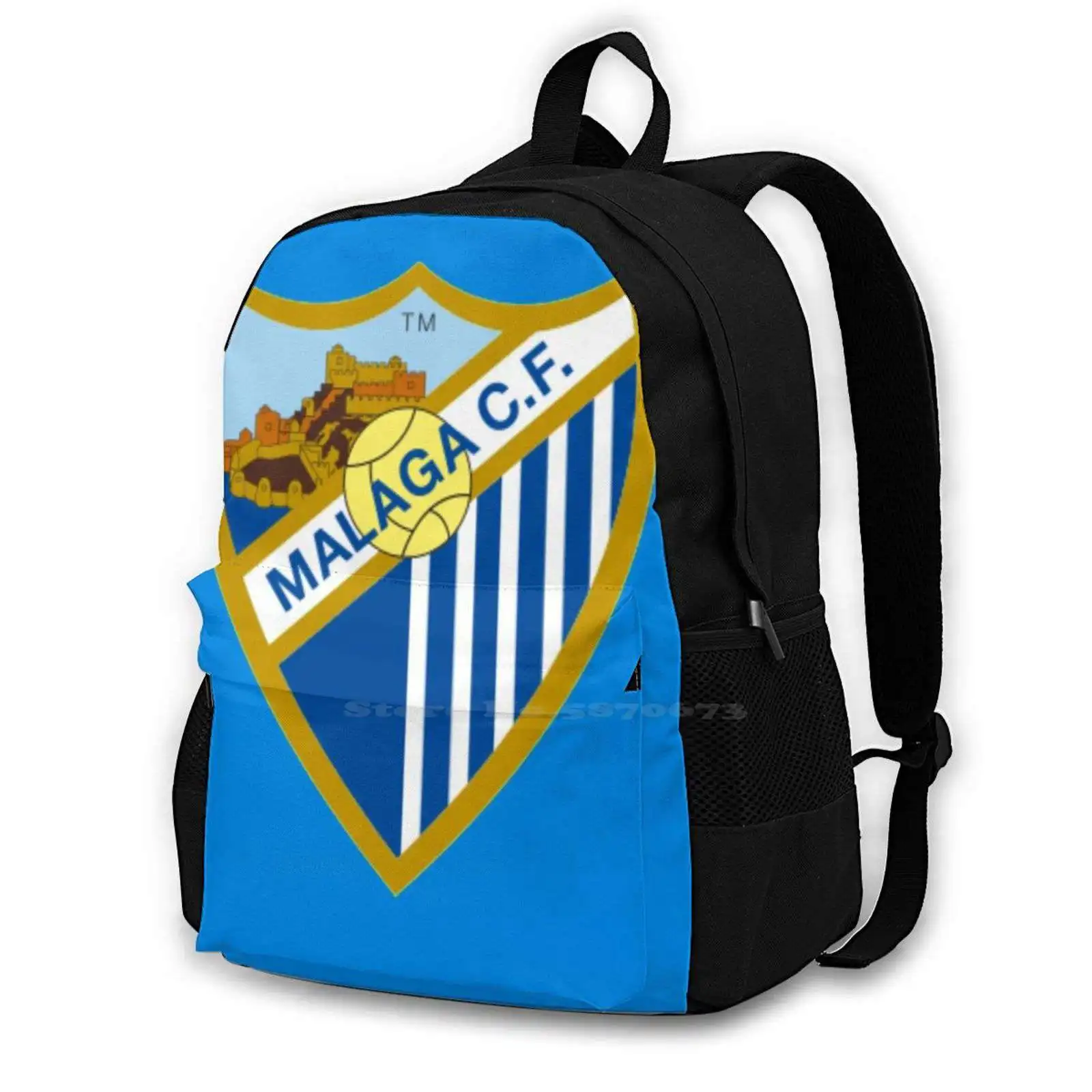 Malaga Women Men Teens Laptop Travel School Bags Malaga Malaga Liga Liga 2 Liga Adelante Football Soccer Sport Club Artist