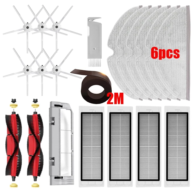 Voor XiaoMi Roborock s5 Max s6 MaxV s6 Pure Vacuüm Onderdelen Watertank Stof Box HEPA Filter Hoofdborstel Mop Doek Zijborstel