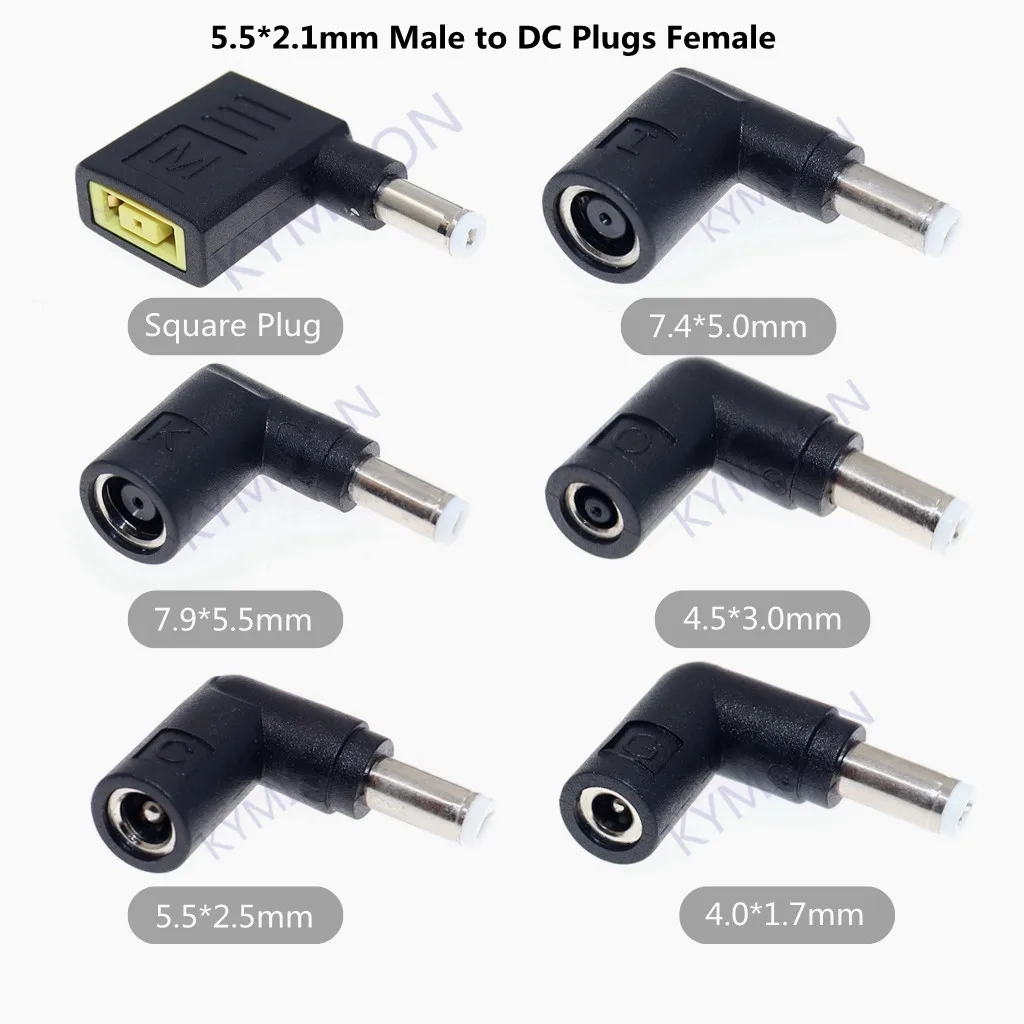 DC Power plug connector 5.5x2.5 7.9x0.5 7.4x5.0 4.5x3.0 4.0x1.7 mm DC female Adapter Connector to 5.5*2.1mm male