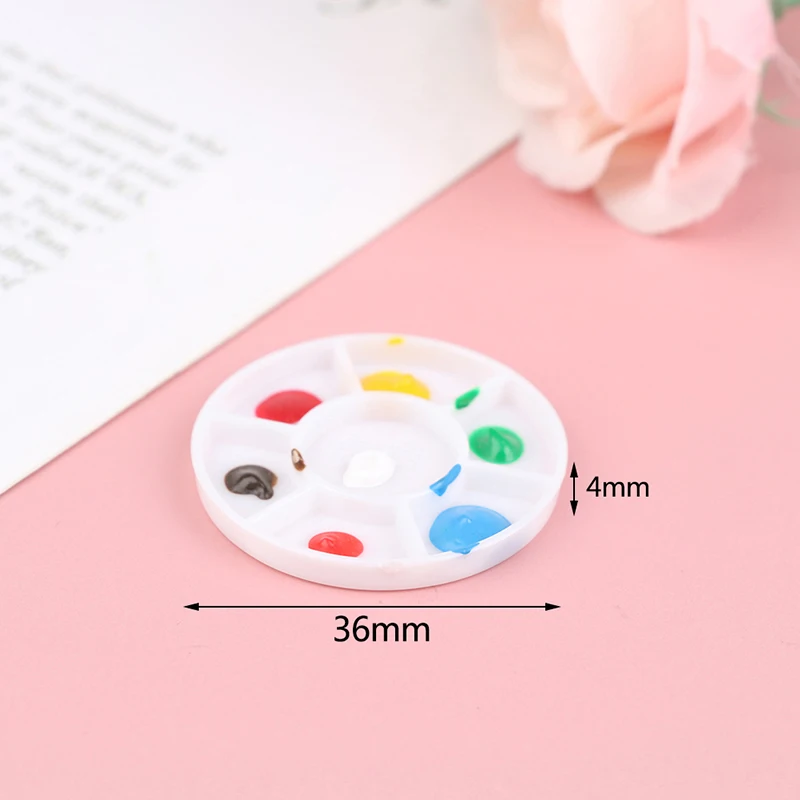 1:12 Doll House Miniature Art Palette Mini Model Paint Box Diy Accessories for Dollhouse Decoration Toys