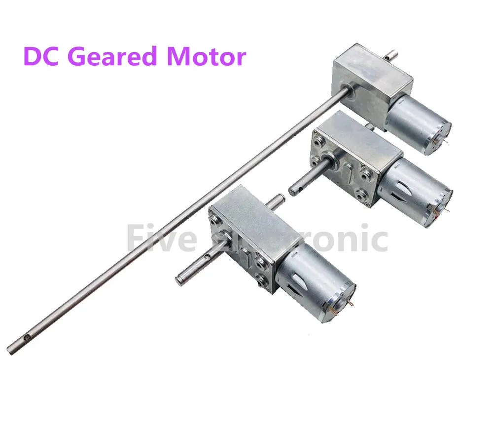 12V24V Worm Gear DC Reducer Motor Double Shaft Metal Gear For UFO Catcher/Claw Crane Doll Game Machine