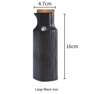 Ceramic Vinegar Bottle Creative Pure White Soy Sauce Bottle European-Style Simple Desktop Oil Pot Hotel Restaurant Pepper Cruet