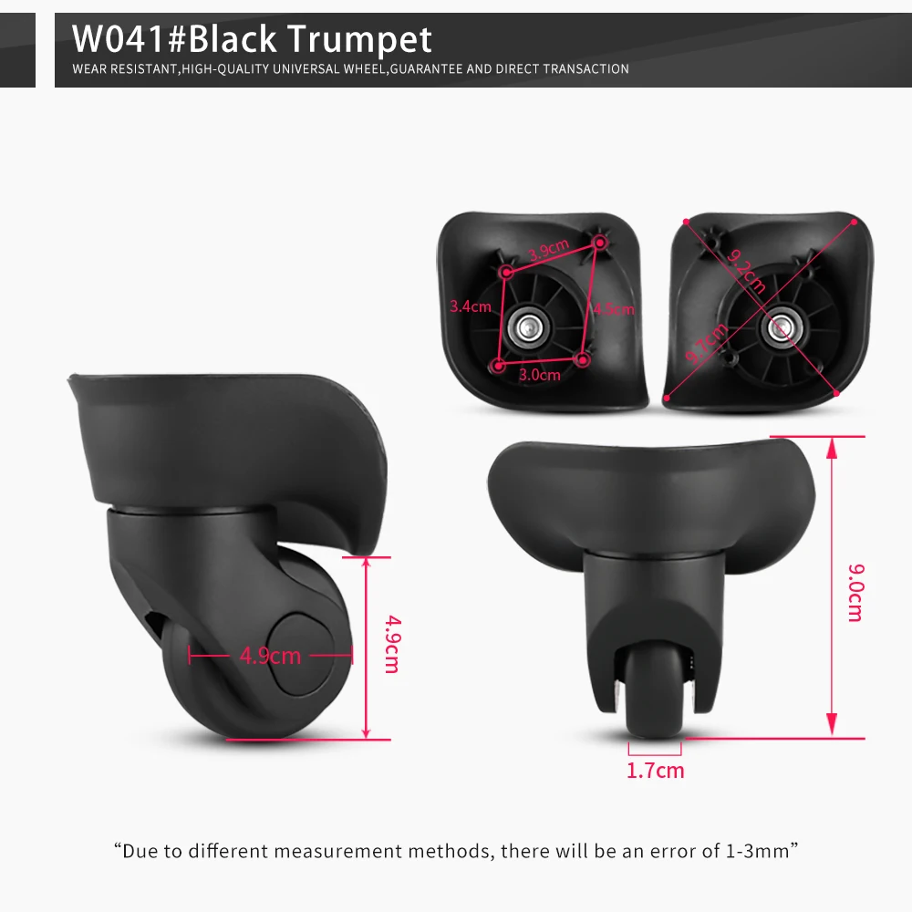 HANLUOKE W041 pokrowiec na wózek koło bagażowe uniwersalna walizka podróżna części akcesoria wysokiej jakości guma koło bagażowe guma