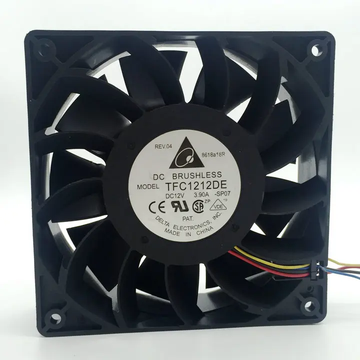 TFC1212DE ADDA 120mm DC 12V 5200RPM 252CFM For Bitcoin Miner Powerful Server Case AXIAL cooling Fan