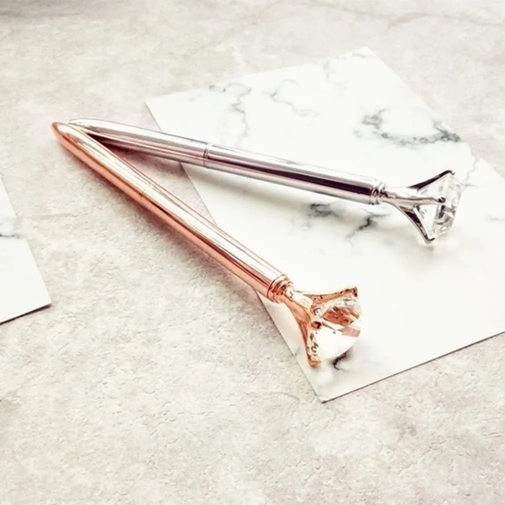 Роскошная портативная большая ручка с кристаллами шариковые ручки канцелярские принадлежности шариковая ручка товары для дома офиса школы Прямая поставка оптовая продажа