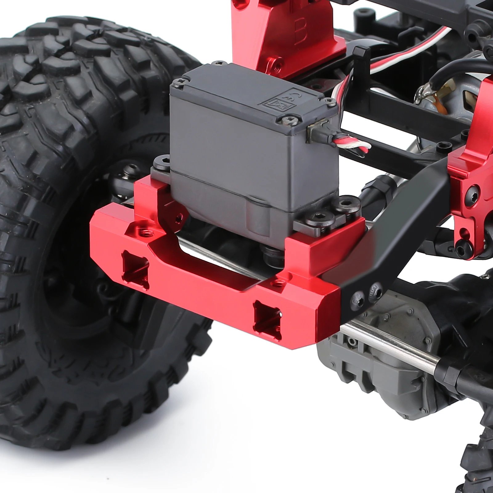 INJORA CNC Aluminum Alloy Front & Rear Bumper Mount Servo Stand For 1/10 RC Crawler TRX4 TRX-4 8237 Upgrade Parts