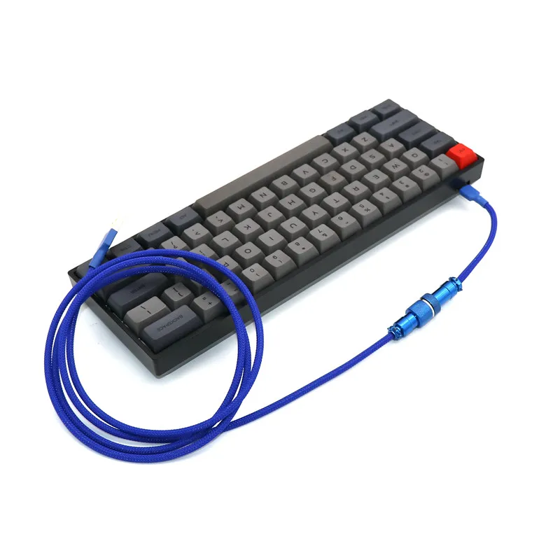 Angitu لوحة المفاتيح USB كابل USB إلى نوع C كابل مع الملونة GX12 الطيار للوحة المفاتيح الميكانيكية