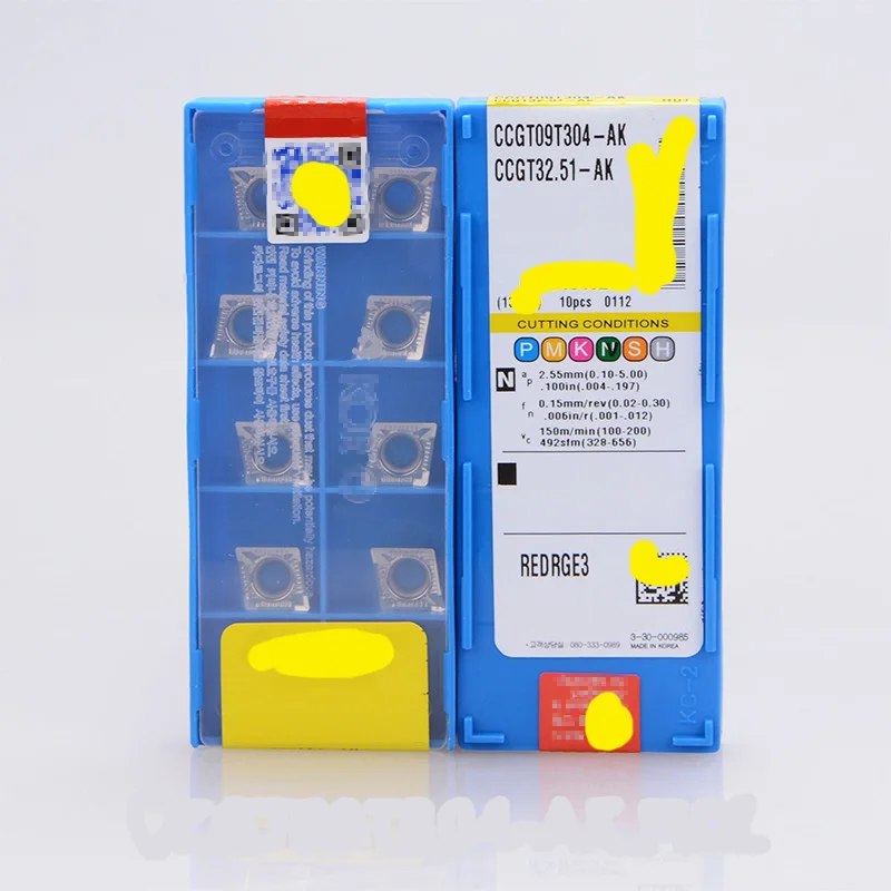 CCGT060204 H01 CCGT09T302 09T304 09T308 -AK CCGT120402-AK H01 CCGT 120404 120408 100% 오리지널 인서트 CNC 카바이드 알루미늄 블레이드