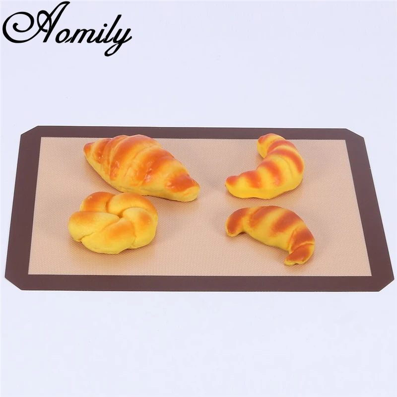 Amoliy Non-stick Silicone Baking Mat High Temperature Resistant Glass Fiber Oven Mat Baking Mat Macaron Mat Baking Accessories