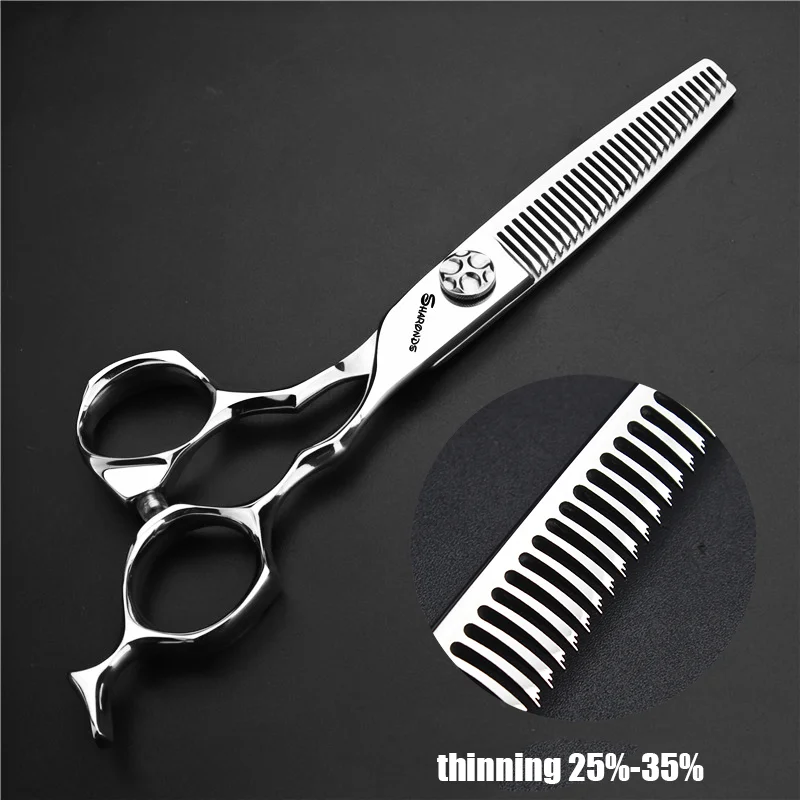 Scissors titanium steel professional hairdresser Scissors haircut thinning Shears 6 inch hairdressing scissors non-slip sharp