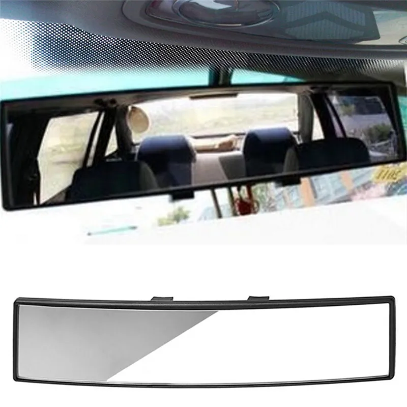 1pc 300mm Panoramic Curve Convex Interior Clip On Panoramic Rear View Mirror Car Proof Mirror Outlook Interior