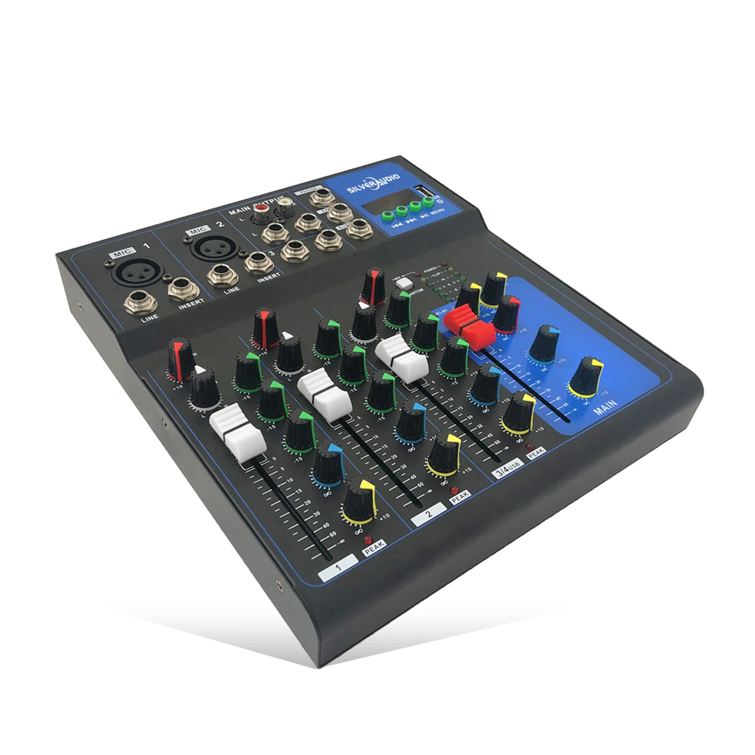 GAX-UF4 Professional USB Interface 4-channel Mini Mixer Suitable for Home Karaoke Small Stage