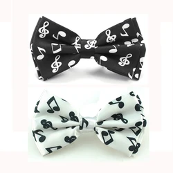 Musical Note Bow Tie For Men Unisex Tuxedo Party Tie Butterfly Cravat Formal Dress Gift Wedding Shirts Cravat Business Fashion