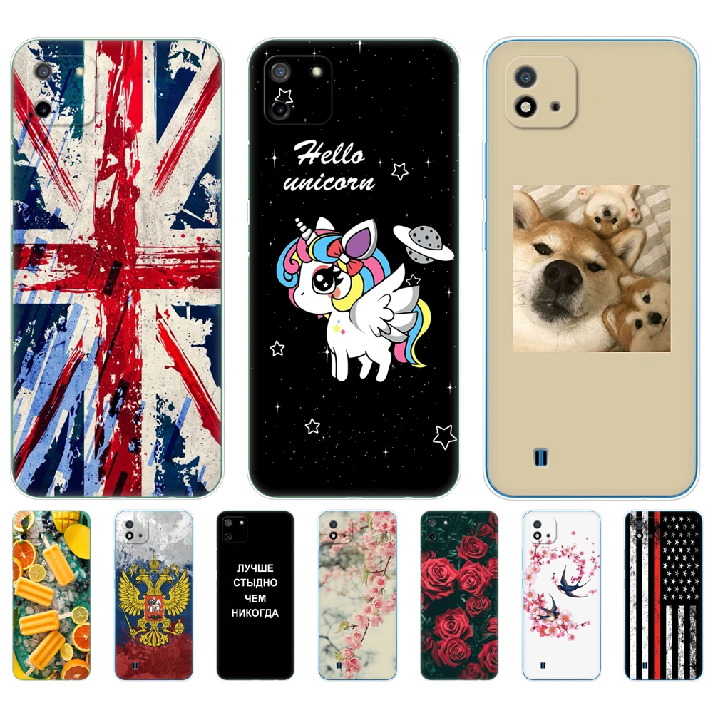 For Realme C11 2021 2020 Case 6.5 inch Back Phone Cover For OPPO RealmeC11 RMX3231 RMX2185 Silicon Soft TPU bumper Dropshipping