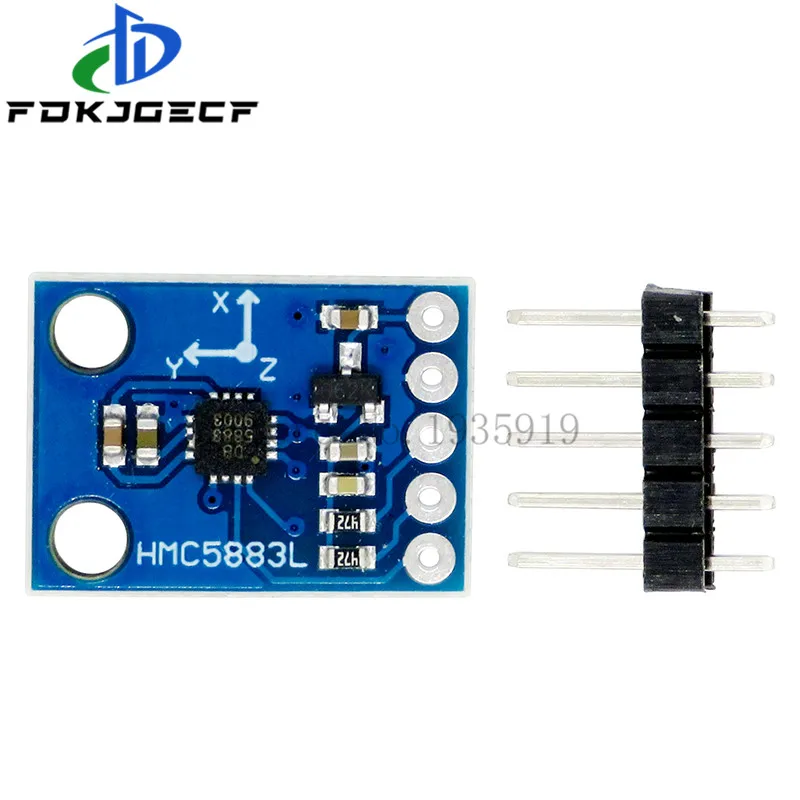 Módulo de Sensor de magnetómetro de brújula de Triple eje, 3V-5V, QMC5883L, GY-273, módulo de campo magnético de tres ejes para Arduino