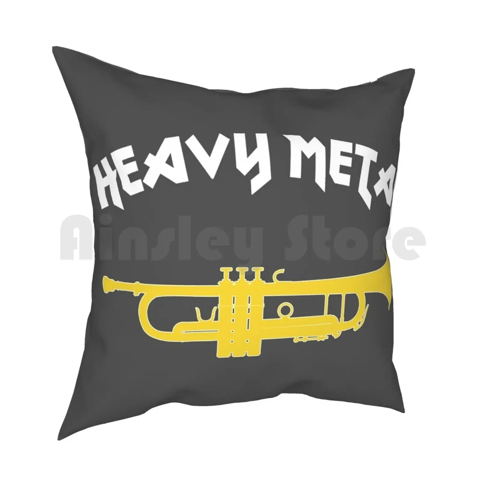 Funny Trumpet Gift , Marching Band , Concert Band-Heavy Metal Pillow Case Printed Home Soft Throw Pillow Trumpet