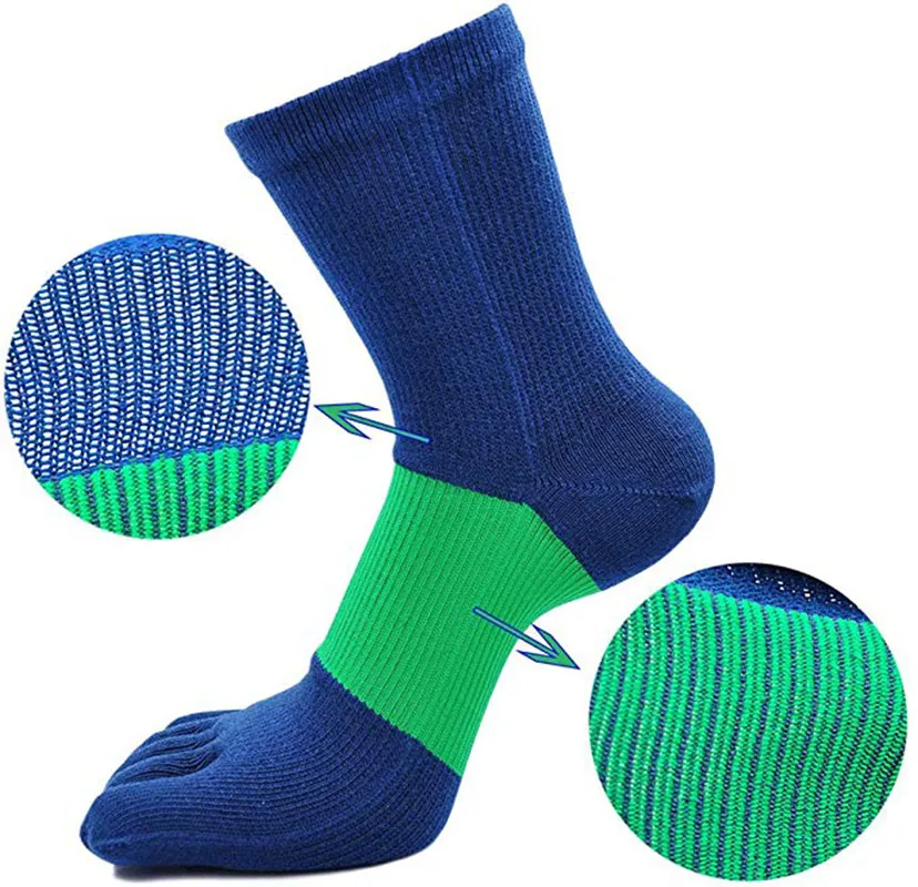 5 Pairs Toe Short Socks Sport Man Compression Cotton Sweat-Absorbing Young Casual Anti-Bacterial Breathable 5 Finger Socks