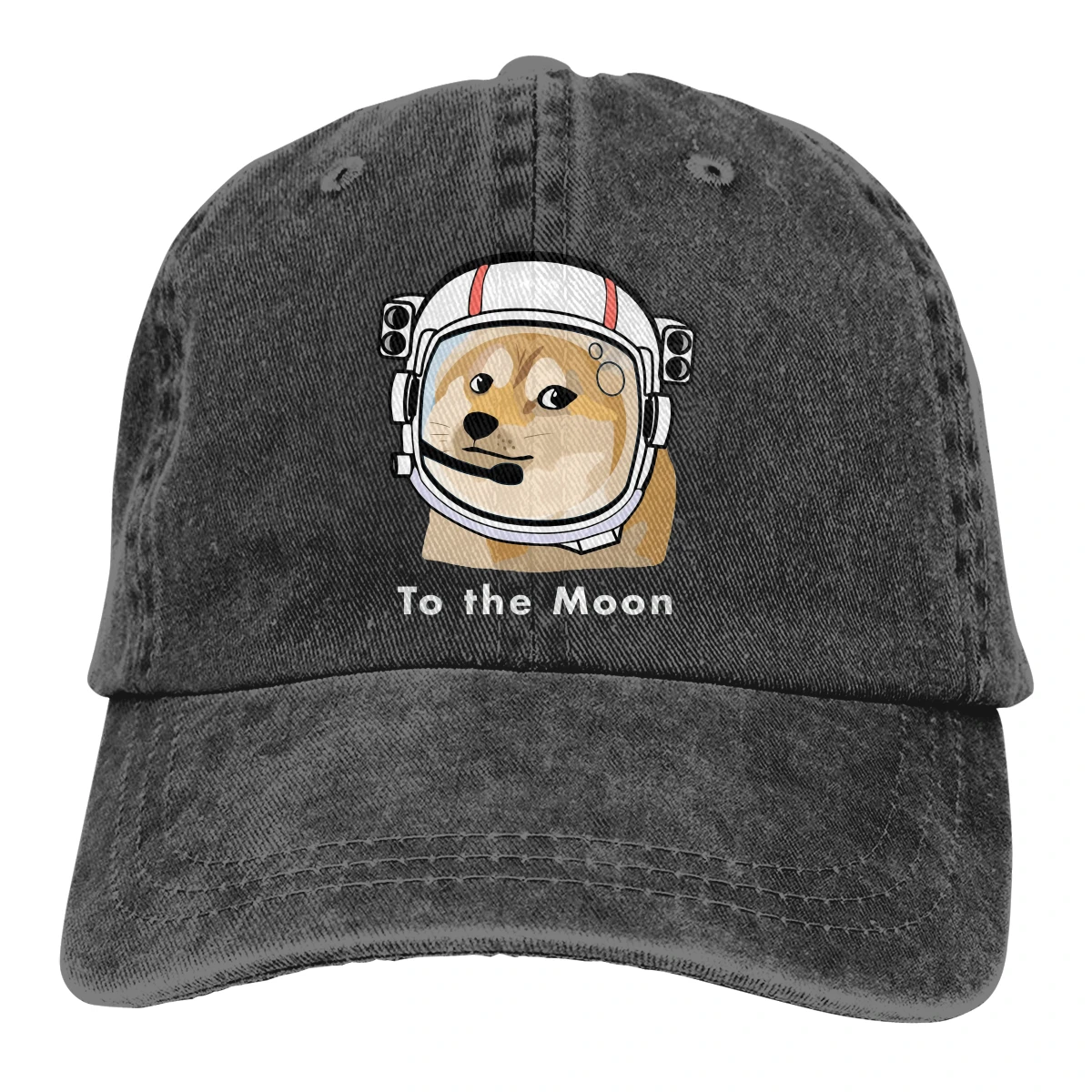 

Doge To The Moon The Baseball Cap Peaked capt Sport Unisex Outdoor Custom Dogecoin Funny Bitcoin Hats