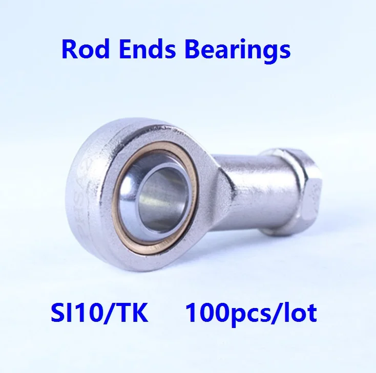 

100pcs/lot SI10/TK 10mm Internal Thread Metric Rod End Joint ball Bearing Female Right /Left Hand Fish Eye