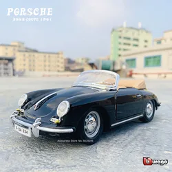 Bburago 1:24 Porsche 1961 356B simulation alloy car model crafts decoration collection toy tools gift