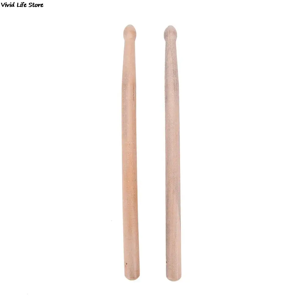 1 Pair 5A Maple Drum Sticks Wood Wooden Tip Band Musical Instrument Drumsticks High Quality