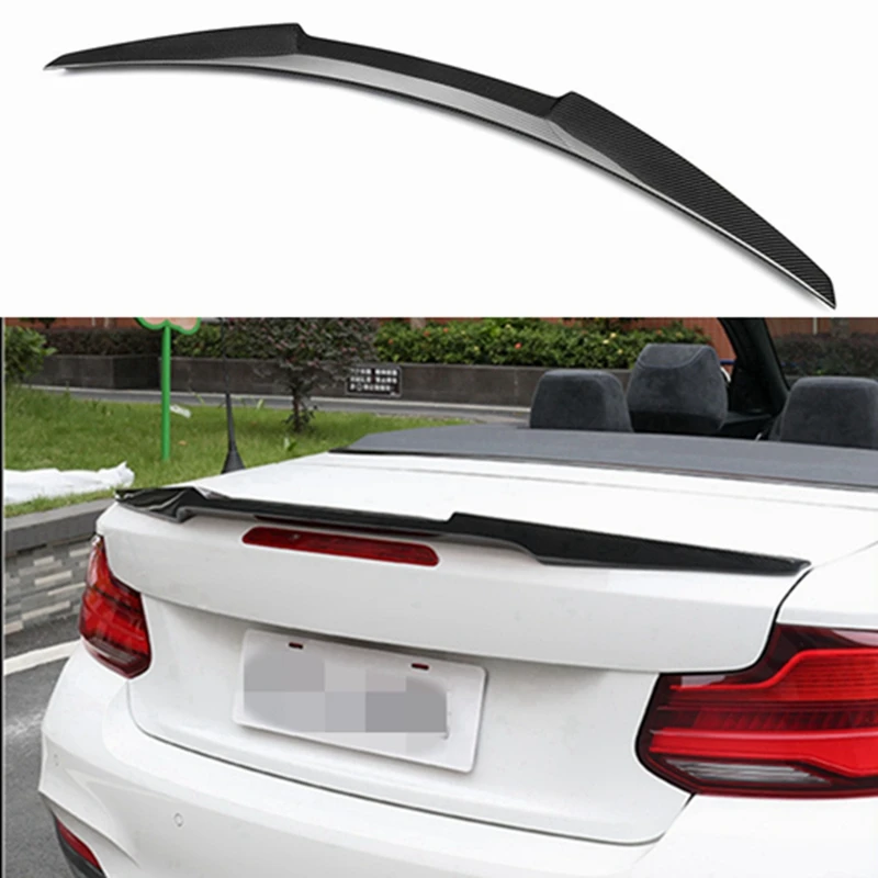 M4 style carbon fiber primer black color spoiler for BMW 2 Series F22 F87 M2 2014-2019 M235i M240i 218i 220i 228i