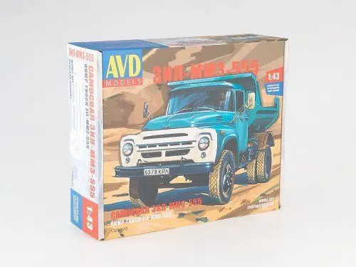 NEW AVD Models 1:43 Scale SOVIET DUMP TRUCK ZIL-MMZ-555 Diecast Model Kit 1329AVD