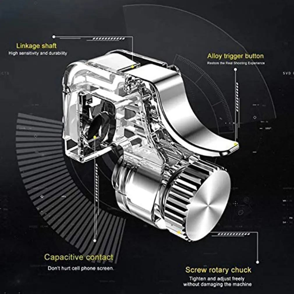 زر التحكم بألعاب بابجي, ميتال جايم ترجرعلى الهاتف الذكي أيفون, 2 قطع, من مجموعة الكسسوارات للهواتف المحمولة, للعب الالكترونية القتالية بقواعد البقاء على قيد الحياة و اطلاق النار l1 r1