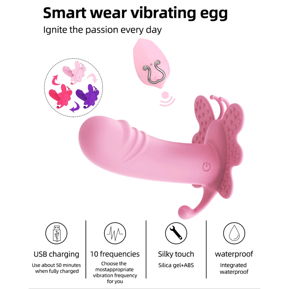 Wearable Female Vibrators Dildo Sex Toys For Women Panties Wireless Remote Control Butterfly Vibrator For Women Adult Orgasm