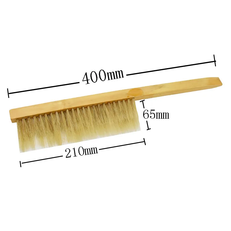 Beekeeping Tools Wood Honey Brush Wasp bee Sweep Two Rows Of Horse Tail Hair New Bee Brush Beekeeping Equipment