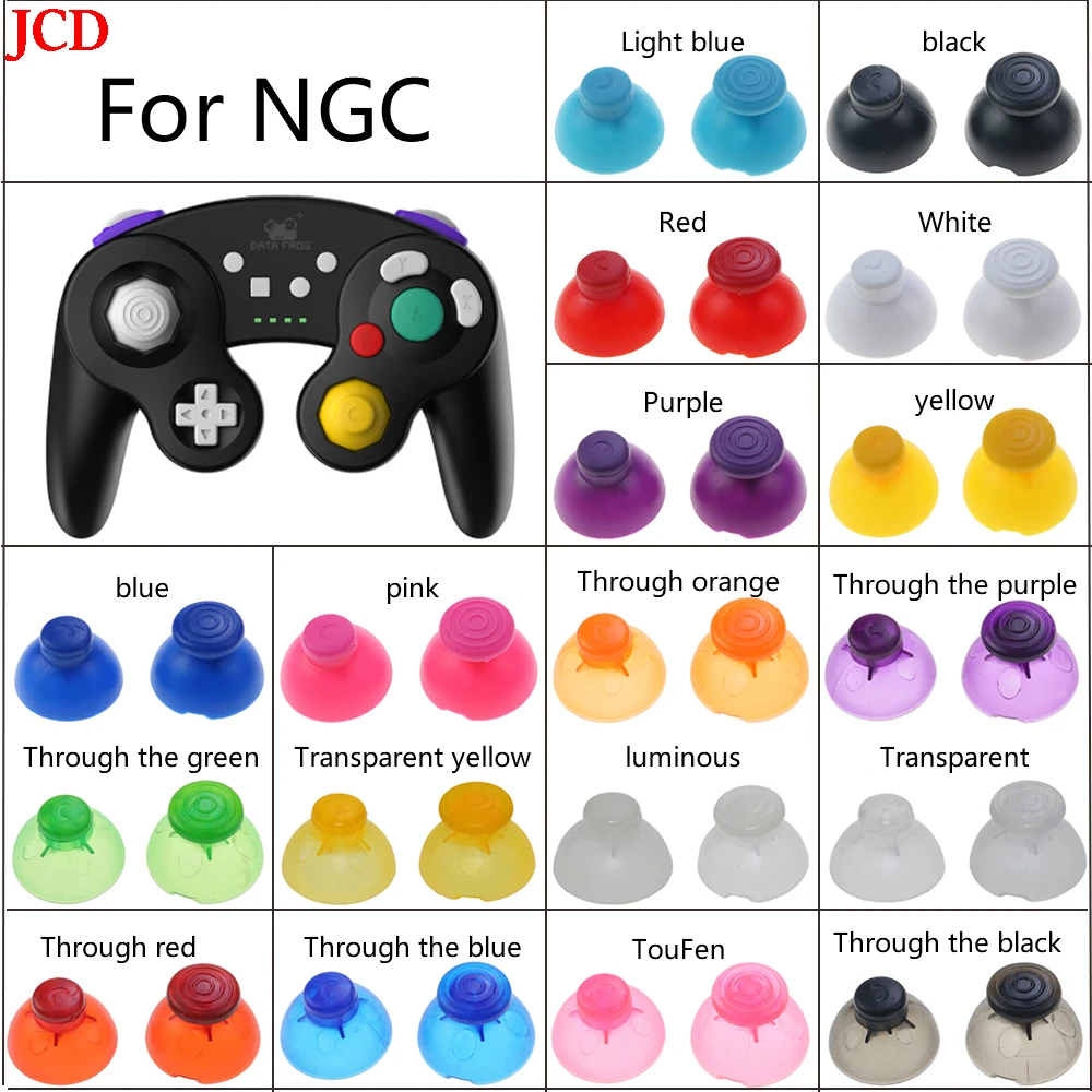 

JCD 1Set/2pcs Replacement Analog Joystick Thumb Button Thumb Grip Stick Cap For Nintend NGC GC N GC Controller