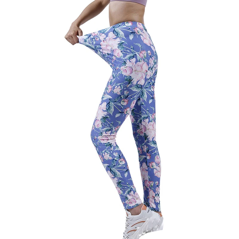 INDJXND Tie Dye Leggings donna vita alta palestra sport Fitness pantaloni Push-Up allenamento corsa maglia alla caviglia fondo moda