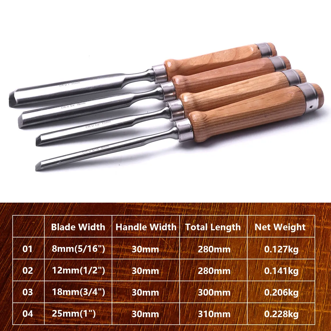 Wood Chisel Tool Set Woodworking Carving Chisel Carpentry Flat Chisels Half-round Chisels DIY Woodcut Carving Knife Gift for Men