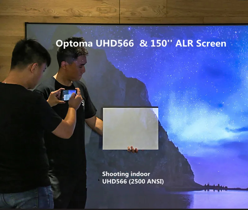 T2ALRF Trinovisuals 16:9 HDTV 4K/8K Ultra HDR 3D Led-hintergrundbeleuchtung Umgebungs Licht Ablehnung Nano Rand Fest rahmen Projektor Bildschirm – Detail 30