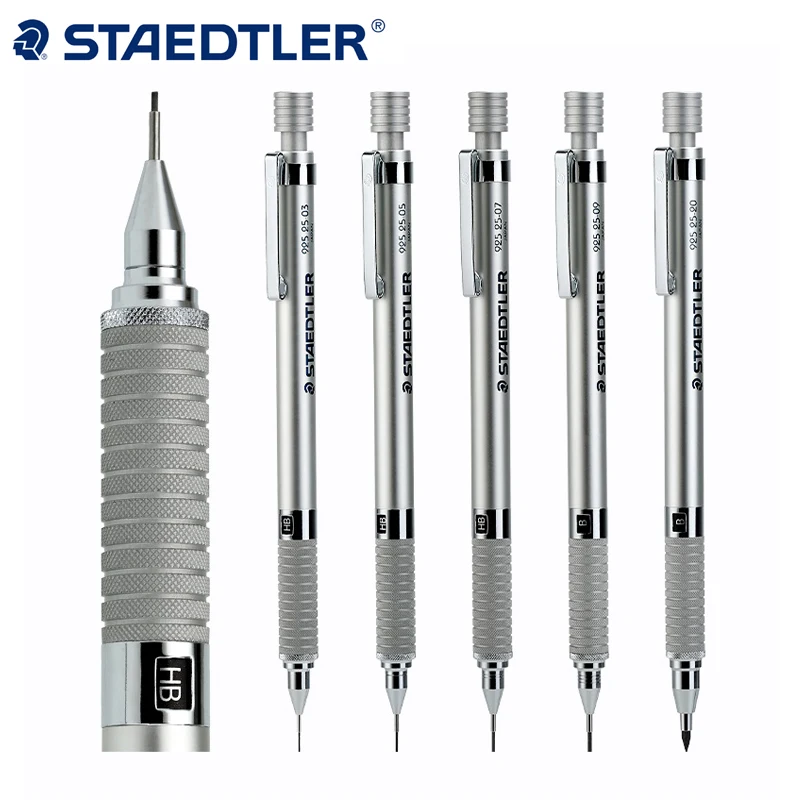 

Staedtler 925 25 0,3/0,5/0,7/0,9/1,3/2,0 мм механический карандаш из металла автоматического карандаша школы и офиса канцелярские принадлежности