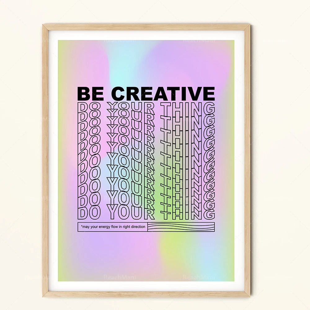 Gradient art, halo print, mindfulness quote, retro particle gradient balance mind print/meditation yoga poster/gradient backgrou